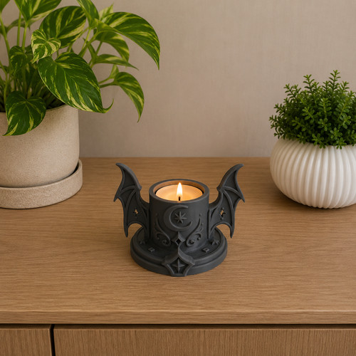 Gothic bat wing tealight - gothic, &