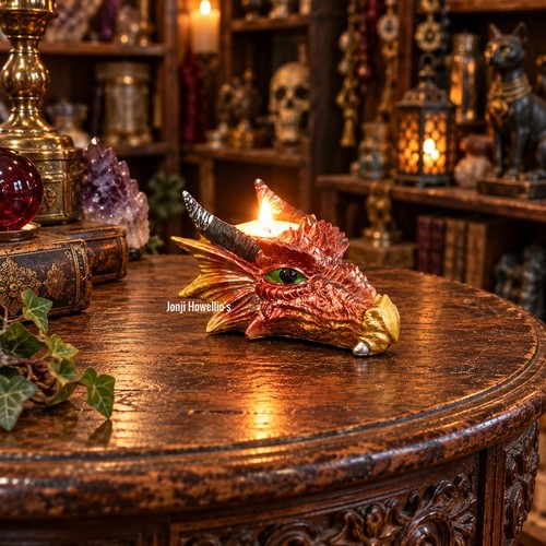 Dragon head tea light - tea, candle