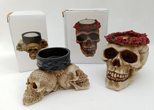 Skull gothic tea light - skull,