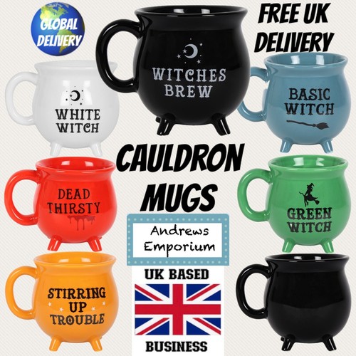 Cauldron shape ceramic gothic - cauldron,