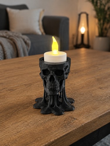 Skull tea light holder - skull,