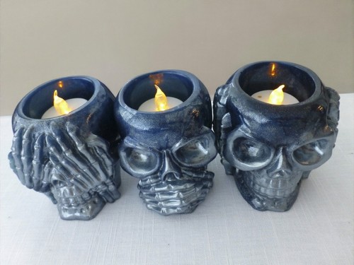 Halloween three skulls - halloween,