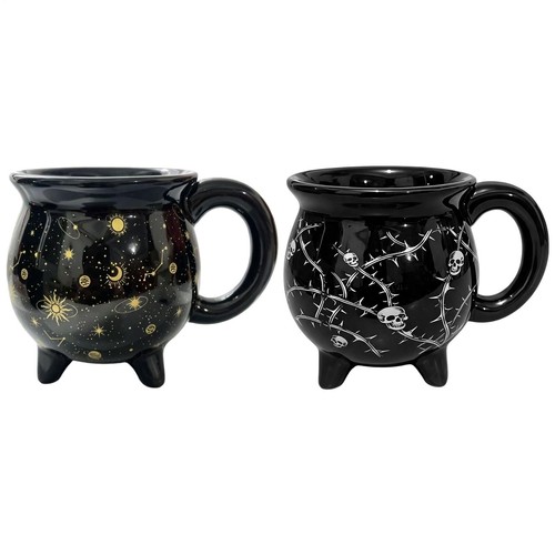 Ceramic cauldron mug gothic - cauldron,