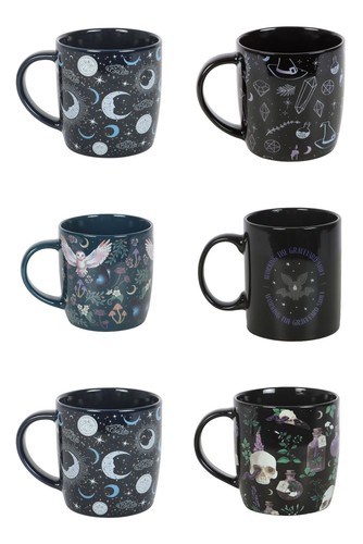 Navy black gothic style mug - navy/black,