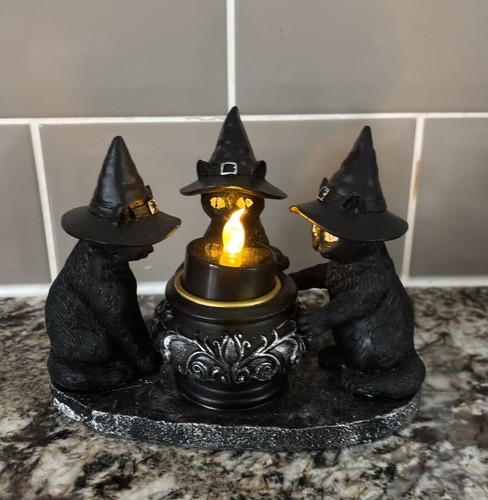 Halloween witch cat candle - halloween,