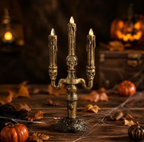 Gothic skull candle holder - skull, 3