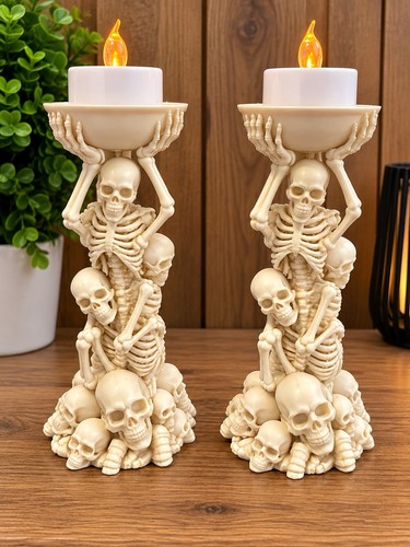 Set skeleton candle - set, of