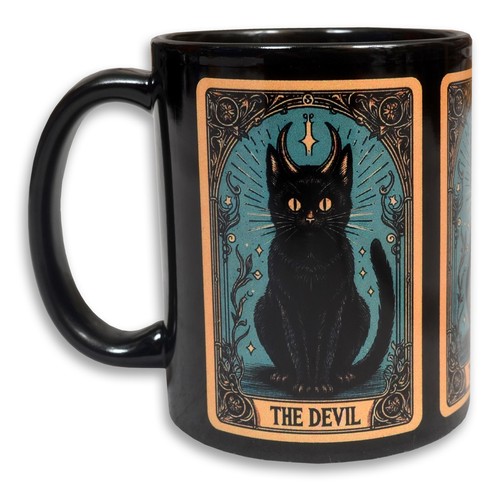 The devil cat tarot card - devil,