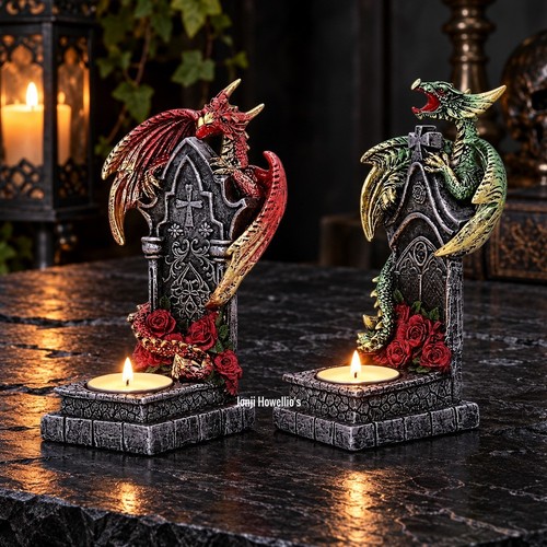 Dragon tea light candle - light,