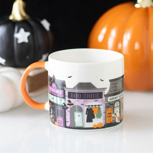 Spooky street halloween mug - street,