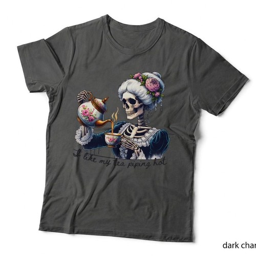 Gothic skeleton tea lover - skeleton,