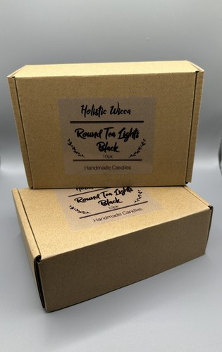 Boxed black tea light candles - boxed,