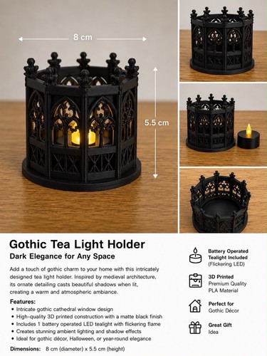 Gothic tea light - gothic,