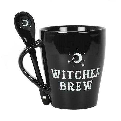 Witches brew mug spoon set - brew, &