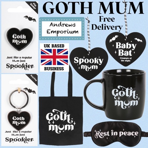 Gothic goth mum - mum, keyring