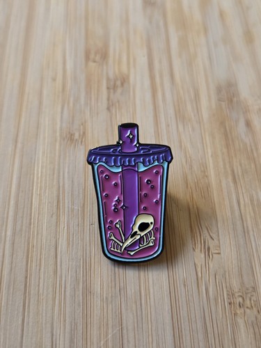 Gothic boba tea enamel - gothic,