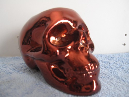 Skull tea light candle - skull, holder