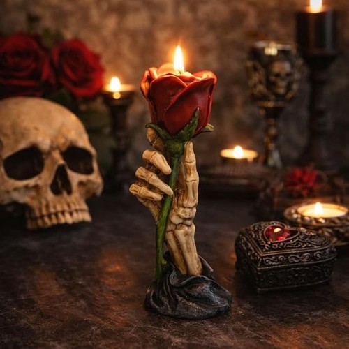 Gothic skeleton hand tealight - gothic,