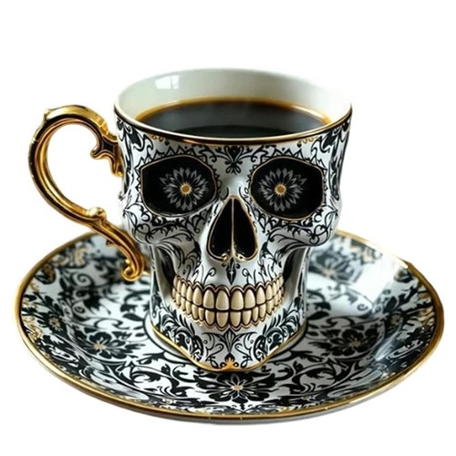 Gothic skull coffee - skull,