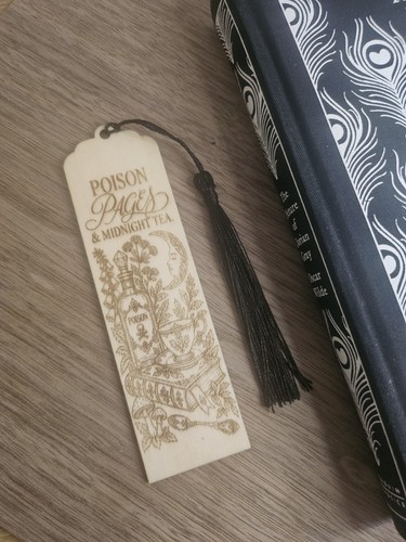 Gothic wooden bookmark - gothic,