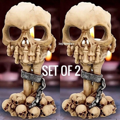 Skull tea light - light, holder