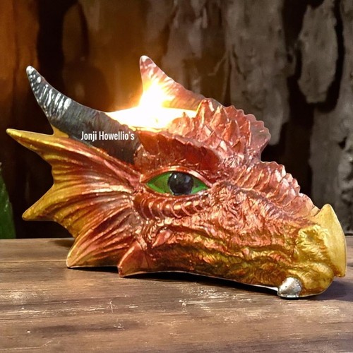 Red dragon head tea light - red,