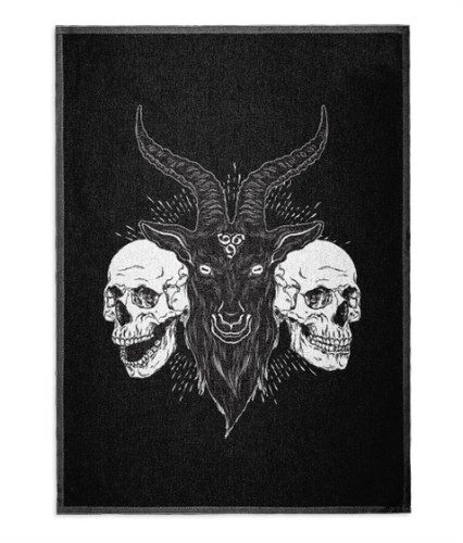 Baphomet skulls tea - tea, towel