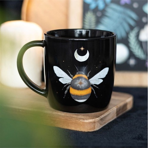 Dark forest gothic bee print - dark,