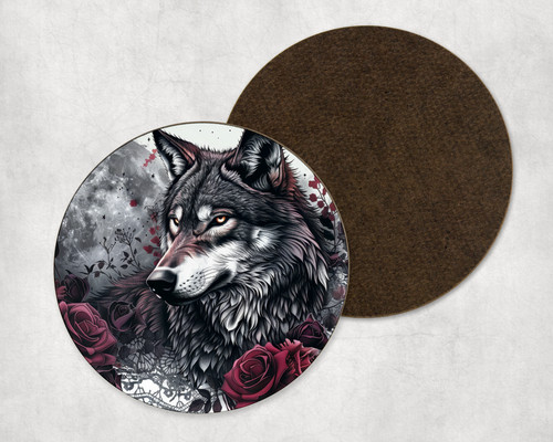 Dark gothic wolf and red - dark,