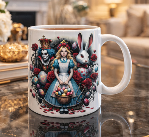Gothic alice wonderland mug - gothic,