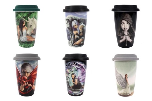 Anne stokes ceramic travel mug - stokes,