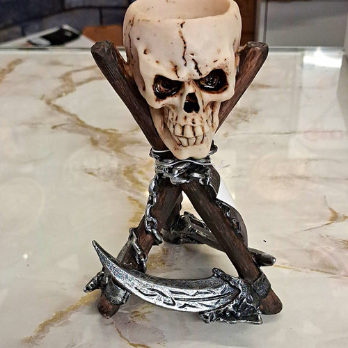 Gothic skull tea - tea, holder