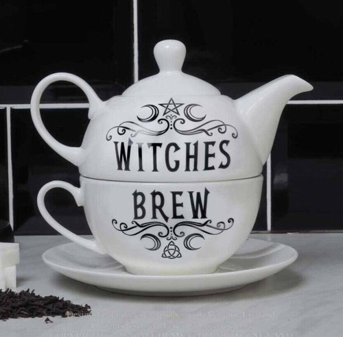 Teapot set witches - witches, brew